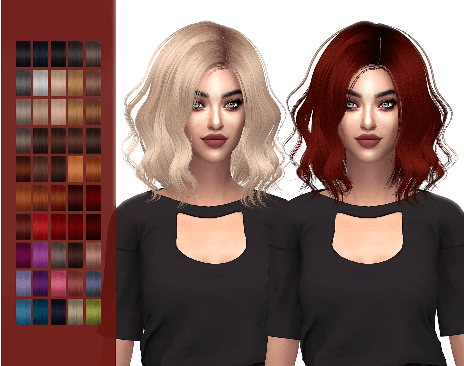 Прически SIMS4-HallowSims PEGGY 0494