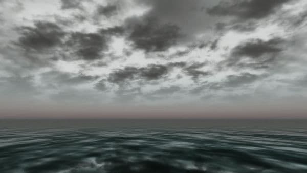 Тучи, море, горизонт