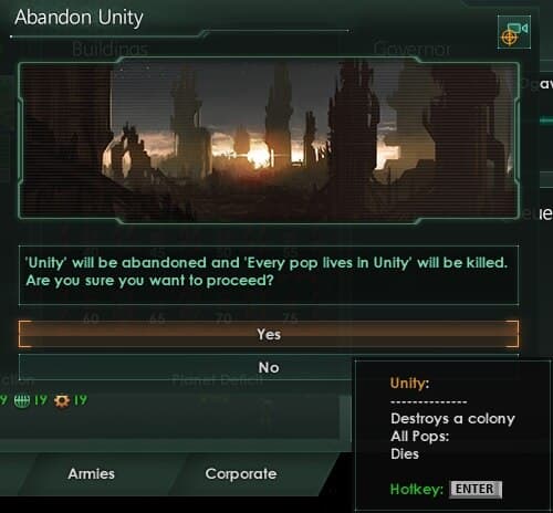 Abandon Colony / Покинуть колонию