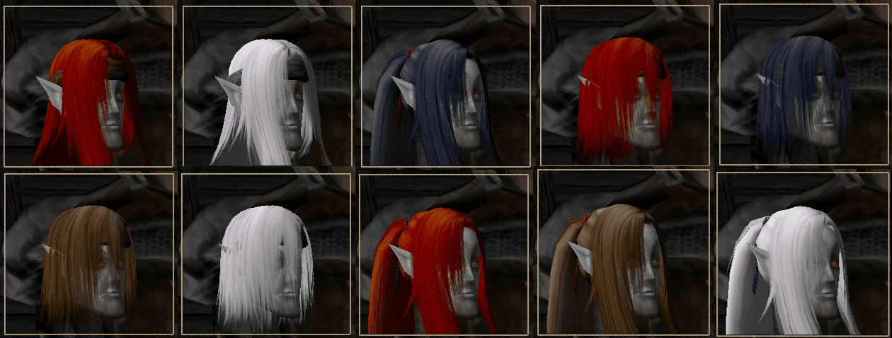Ren's Oblivon Hair for Morrovind