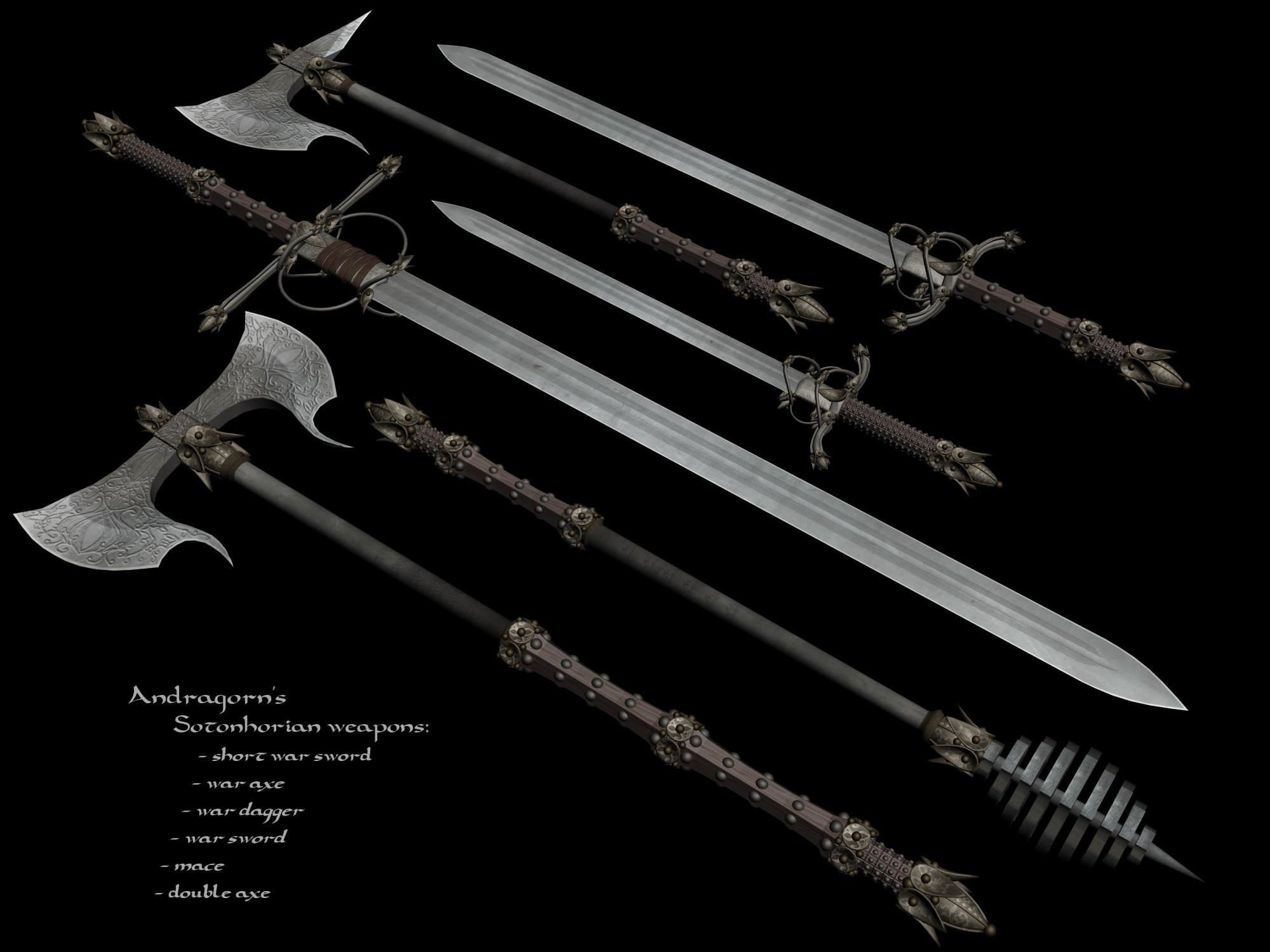 Andragorn's Weapons and Armors