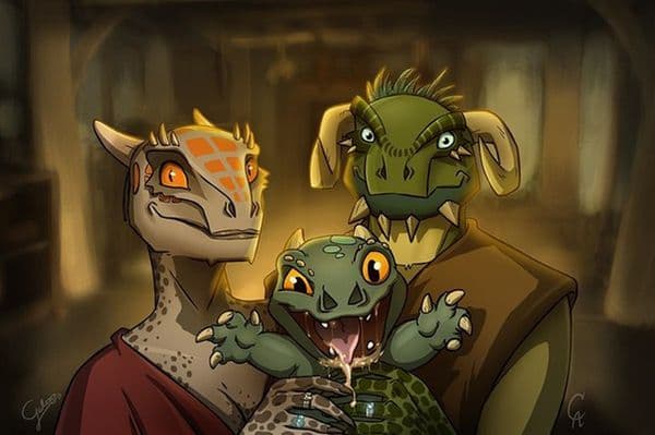 The Happy Argonian Family