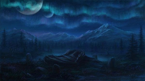 When through the starry night...