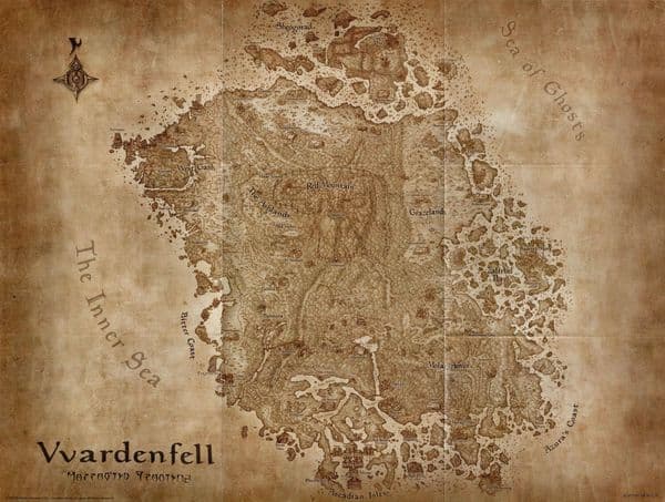 Morrowind Map from TES Anthology Edition