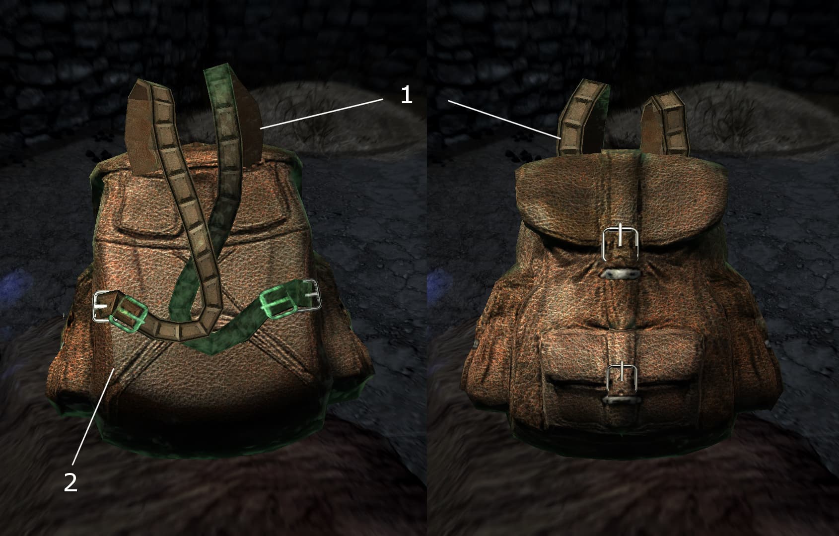 Титановый ретекстур Leather Backpack'а