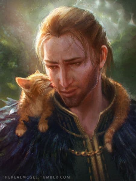 Anders and Ser Pounce-a-lot by therealmcgee