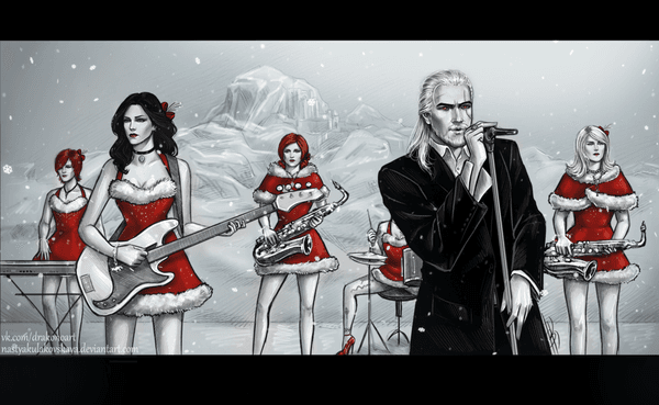 Shani, Triss, Yennefer, Keira Metz, Geralt and Ves