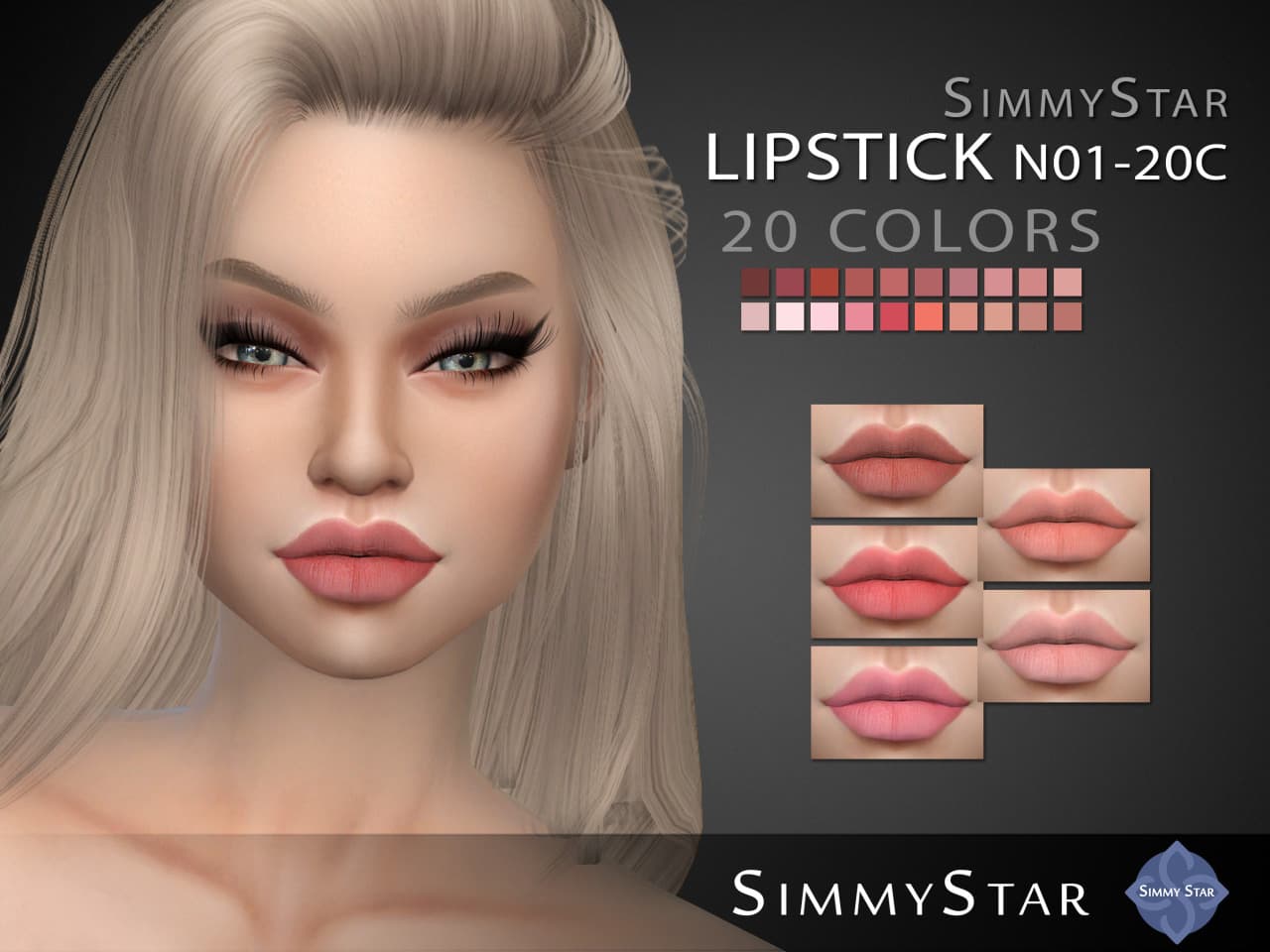 20 цветов помады от SimmyStar