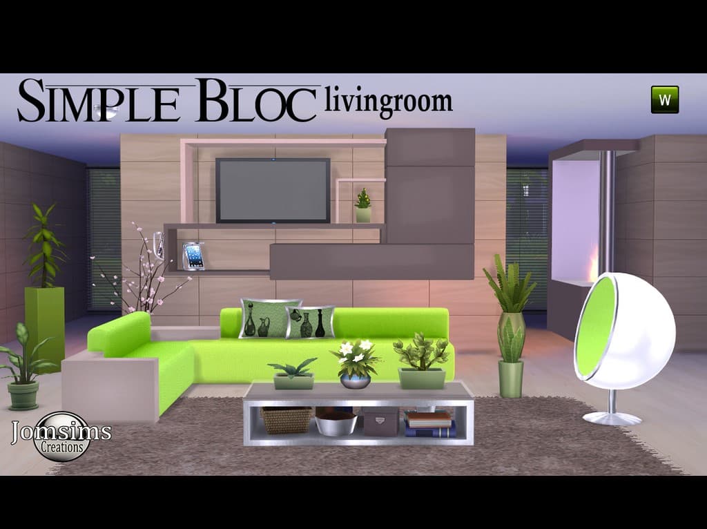 Набор мебели для гостиной «Simple Bloc»