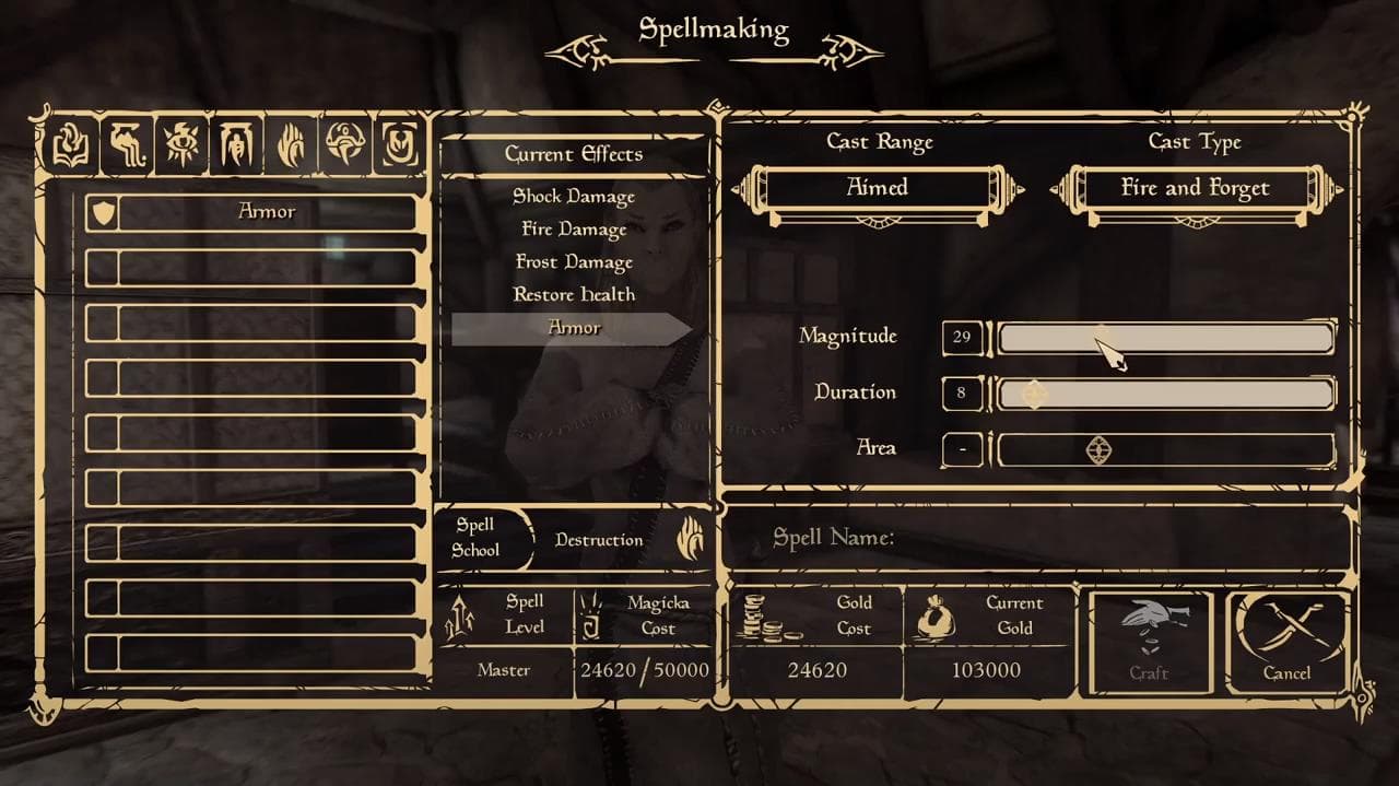 В Skywind сделали интерфейс создания заклинаний