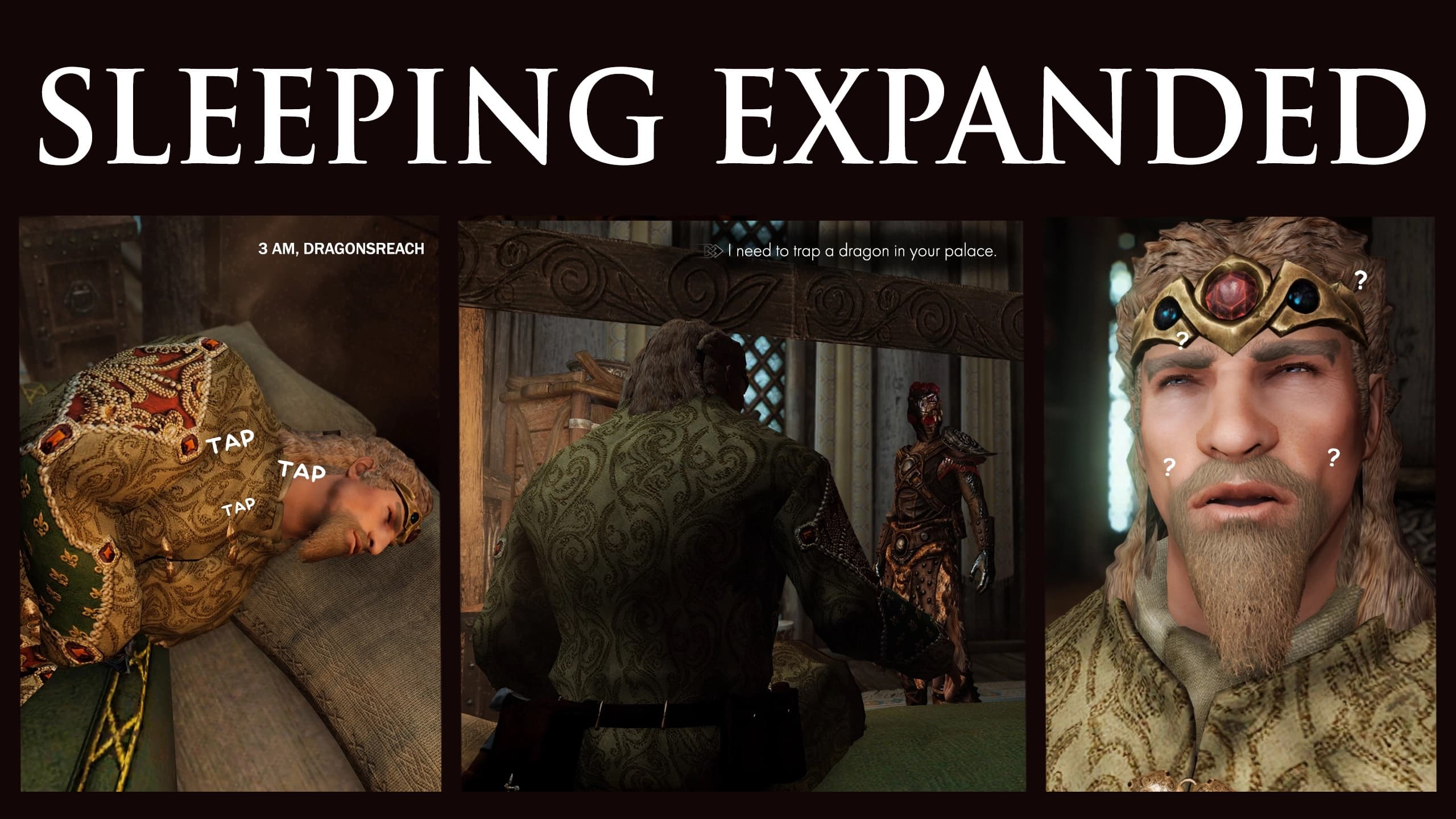 Sleeping Expanded — Мод, который расширяет анимации сна (Skyrim)