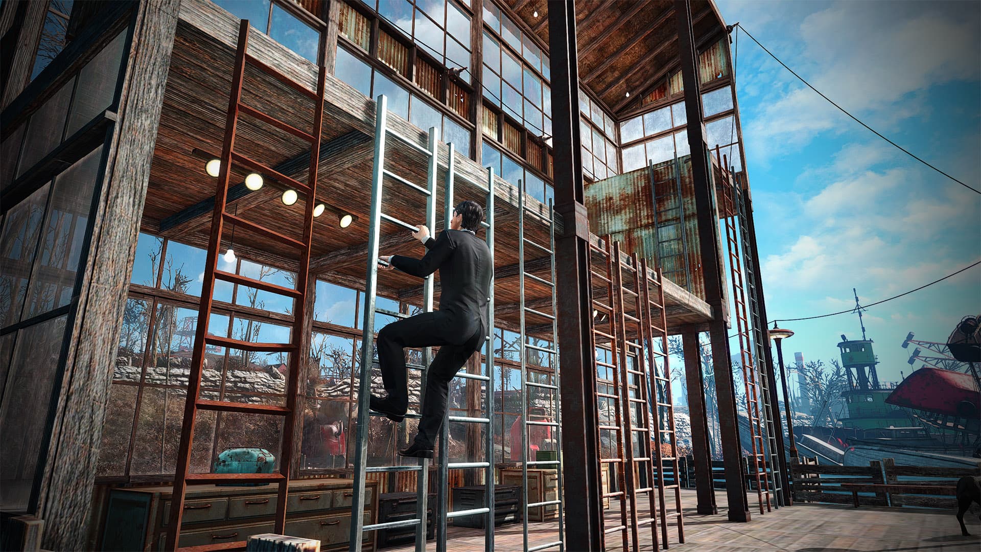 В Fallout 4 появились полноценные лестницы